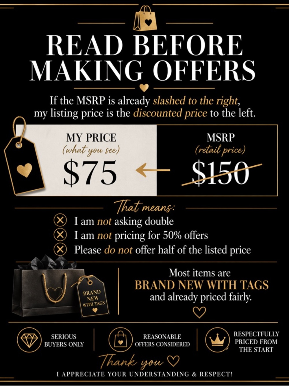 Please Read Before Making Offers 🛍️